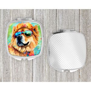 Compact Folding Handheld Makeup <b>Mirror</b> for Women and Girls Chow Chow Hippie Dawg Decorative Travel <b>Mirror</b> <b>Pocket</b> Gift Idea - Product Image 4