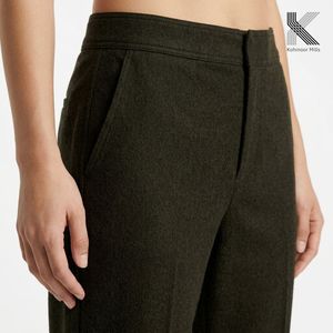 Pantalones de Corduroy Bedford para Mujer, Mezcla de Algodón, 360GSM, Pantalones Elásticos de Invierno, Fabricante OEM ODM - Product Image 4