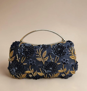 Pochette brodée imprimée avec chaîne, sac de soirée pour femme, vente en gros - Product Image 3