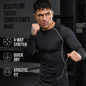 Ensemble Rash Guard Extensible à Manches Courtes pour Homme Adulte MMA BJJ Grappling Respirant Séchage Rapide 150gsm Imprimé Numérique Spandex/Polyester - Product Image 4