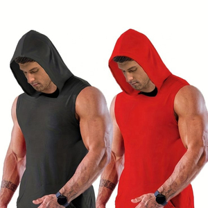 OEM <b>Men</b> Knitted Breathable <b>Stringer</b> Tank Top Gym Workout Fitness Bodybuilding <b>Vest</b> Custom Sportswear Sleeveless - Product Image 2