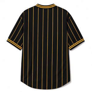 Custom NCBW sorority <b>T</b>-<b>shirt</b> short sleeve logo on front black and gold color striped <b>T</b>-<b>shirt</b> for female Greek apparel - Product Image 3
