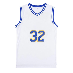 Maillot de basket sans manches unisexe rétro en tissu antibactérien avec impression de logo personnalisée sur le devant, service OEM - Product Image 1