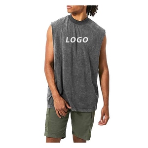 High Quality Casual Plain Knitted Plus Size Tank Top 100% Cotton Breathable <b>Men's</b> Quick-Dry Premium Summer Gym <b>Singlets</b> - Product Image 1