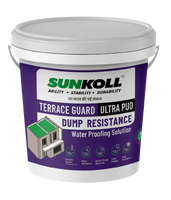 SUNKOLL TERRACE PUD Solution d'étanchéité polyuréthane ultra-résistante à l'humidité, revêtement liquide, fibres acryliques nano, brosse pour toiture