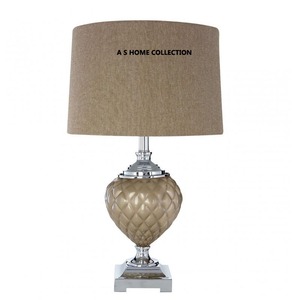 Lámpara de Mesa Dorada Brillante de Calidad de Exportación Nórdica con Pantalla de Tela, Decoración Elegante para Oficina, Hotel, Mesita de Noche, Escritorio - Product Image 2