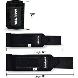 Poignets de fitness verts de 18 pouces en coton personnalisé Élastique robuste Support de poignet de musculation Équipement de gymnastique Vente en gros - Product Image 6