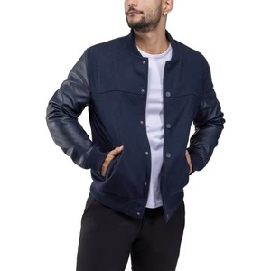 Men's Varsity Jacket <b>Genuine</b> Leather Sleeve and Wool Blend Letterman Boys College Varsity Jackets XS-5XL - Product Image 5