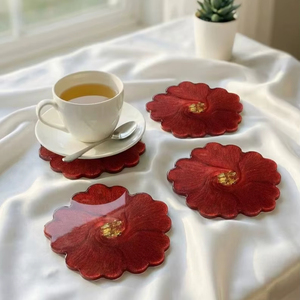 Sous-verres en résine écologiques de luxe de haute qualité faits à la main pour les boissons, fabriqués en Inde - Product Image 1