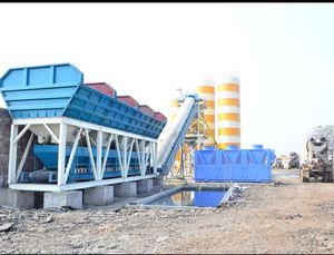 Planta dosificadora de hormigón de alto rendimiento, calidad de 20 CuM a 120 CuM, fabricada en India, componentes de rodamiento de caja de cambios de motor central - Product Image 5