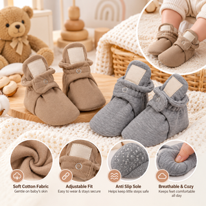 รองเท้าบูทเด็กอ่อนผ้าฝ้ายแบบ unisex |   รองเท้าถักนิตติ้งแบบอุ่นสำหรับข้อเท้า |   รองเท้าเด็กแรกเกิดเนื้อผ้านุ่มระบายอากาศได้ดี |   ถุงเท้าเด็กเล็กกันลื่นแบบสบาย ๆ - Product Image 4