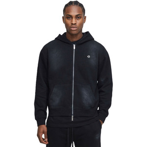 Sudaderas con capucha y cremallera para hombre, efecto lavado, de algodón grueso y forro polar, estilo oversize, para streetwear, fabricación a granel con MOQ bajo - Product Image 5