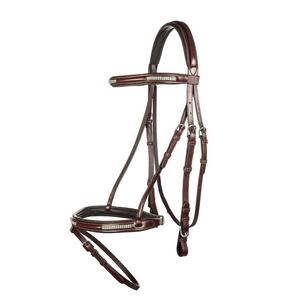 บังเหียนม้าหนังอินเดียติดคริสตัลสำหรับอานม้าม้าบังเหียนแบบปรับแต่งได้ - Product Image 1