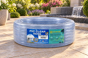 Tuyau PVC Transparent KARYON 30m, Diamètre Intérieur 28-50mm - Tuyau Flexible pour Pulvérisation, Transfert d'Eau/Air et Irrigation, Montage Mural - Product Image 1