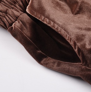 Shorts cargo en velours pour homme, taille haute, couleur unie, taille élastique, décontractés, avec poches - Product Image 3