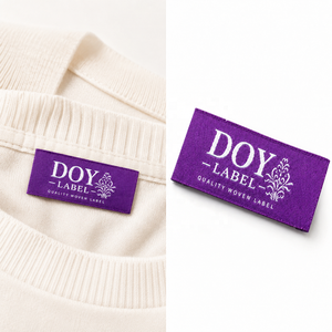 Étiquettes tissées en damassé OEM 2026 haute densité avec logo personnalisé et bords thermosoudés pour T-shirts - Product Image 4