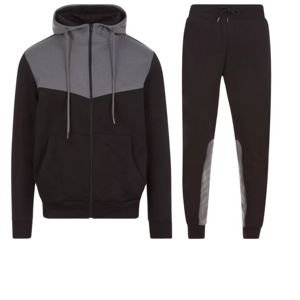 Dual Tone Promotion Ultra Tech Fleece <b>Athletic</b> Zip-Up Hoodie Sweatshirt and Matching Jogger Sweat Pant Set Men Casual Tracksuit - Product Image 3