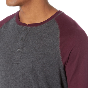 High Quality Regular Fit Street Wear Hip Hop Long Sleeve <b>Henley</b> T Shirts For <b>Men</b> <b>Top</b> Seller Solid Color <b>Men</b> <b>Henley</b> Shirt - Product Image 3