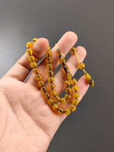 Rosario Musulmán de Resina Hecho a Mano, Ecológico, con Cuentas de Ámbar y Turquesa, Joyería Religiosa - Product Image 6