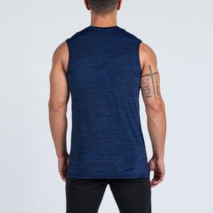 Wholesale Promotional Custom Logo Men's Sleeveless Tank Tops 100% Cotton Quick Dry Breathable Deep Cut Gym Style - Product Image 2