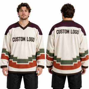 Striped <b>Ice</b> <b>Hockey</b> <b>Jersey</b> Custom <b>Wholesale</b> Lightweight Breathable Quickdry Mesh Performance Teamwear Sportswear Uniform <b>Practice</b> - Product Image 3