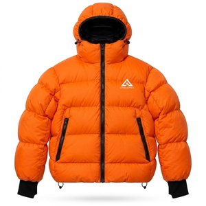 Veste matelassée à capuche orange pour homme, veste d'hiver chaude et légère, imperméable, pour l'extérieur, One Apex - Product Image 1
