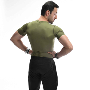 Mens <b>Compression</b> T <b>Shirt</b> <b>Custom</b> Logo Training Apparel OEM <b>Compression</b> <b>Shirt</b> For Men Breathable Athletic Wear Supplier - Product Image 4