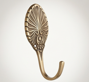 Antique Brass Wall <b>Hook</b> With Floral Design Antique Finish For Clothing Storage Vintage Style Home Decor - Product Image 4