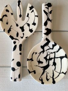 Cuillères en résine artisanales pour servir des salades, produits de fabricants indiens, finition miroir, durables pour les mariages, Noël, la crème glacée - Product Image 3