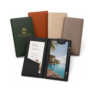 PU Leather Portable Receipt Presenter with Custom Logo Foldable Bill <b>Folder</b> for Cash <b>Card</b> Organizing and Restaurant Supplies - Product Image 4