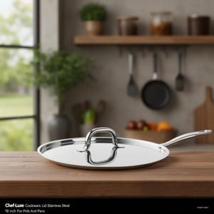Coperchio per pentole e padelle Chef-Luxe in acciaio inossidabile da 10 pollici - Product Image 4