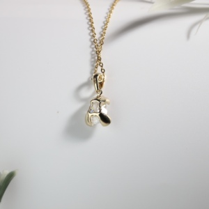 Women's Yellow Gold Cute Teddy Bear Diamond Pendant Necklace Classic <b>Crystal</b> <b>Animal</b> Charm <b>Crystal</b> Bezel-Set Smooth Party Gift - Product Image 2