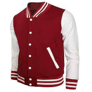 Chaqueta Varsity Estilo Béisbol para Hombre, Material Suave y Duradero, Diseño con Ribetes Acanalados, Cierre Frontal con Broches, Ropa de Moda para Uso Diario - Product Image 5