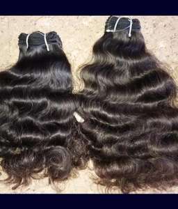 Cheveux humains indiens Style de vague naturelle sans enchevêtrement Bleach brut non transformé jusqu'à 613 Extensions de cheveux de donneur unique de qualité Remy bon marché - Product Image 4