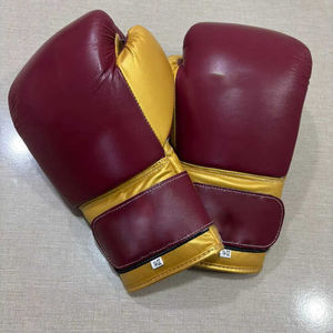 Équipement d'entraînement professionnel de Muay Thai et de kickboxing 2026, gants de boxe en cuir rouge et or, meilleur choix pour les arts martiaux - Product Image 4