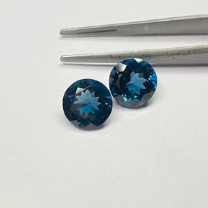 Par de Topacios Azules de Londres Naturales, Corte Marquesa, Piedras Preciosas Sueltas, Facetadas, Alta Claridad, Grado Exclusivo, para Anillo o Colgante - Product Image 1