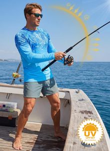 Customized Men's Swim Clothes UV Sun Protection <b>Long</b> <b>Sleeve</b> Quick Dry <b>Compression</b> <b>Shirts</b> - Product Image 3