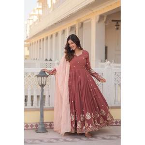 MASAKA COULEUR READYMADE ALIA CUT ROBE AVEC DUPATTA SET-KKA-1075 - Product Image 4