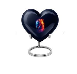 Urne commémorative en métal noir en forme de cœur de papillon, mini urne pour cendres de hommes et de femmes, urne commémorative en forme de papillon noir - Product Image 3