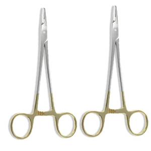 ที่จับเข็มสเตนเลสสตีล Mayo Heger แบบ Ergonomic พร้อมคีมจับแบบแมนนวล เพิ่มความสะดวกสบายในการผ่าตัด เครื่องมือผ่าตัดแบบขยาย - Product Image 1