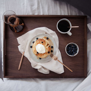 Plateau de service en bois d'acacia naturel écologique moderne Vietnam Fabriqué en usine Assiette avec poignées Vente en gros - Product Image 3