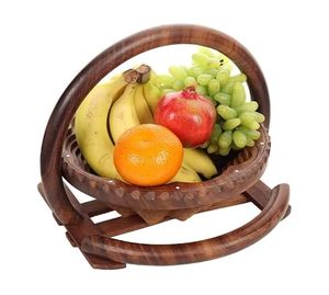 Modern Premium Quality <b>Wooden</b> Dry Fruit <b>Basket</b> Eco Friendly Handmade <b>Storage</b> Bowl for Kitchen Decor Tradebyd - Product Image 1
