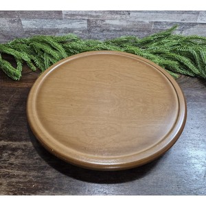 Round Wooden Lazy Susan Plate Minimalist Design Decorative Serving Tray for <b>Table</b> Centerpiece Display - Product Image 5