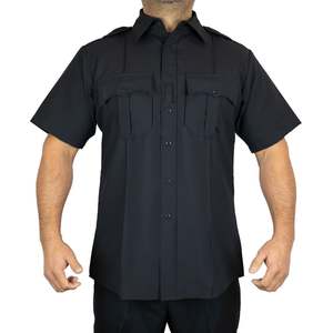 Wholesale First Class Men's 100% Polyester Short Sleeve 4 Hidden Pocket Zipper Uniform Shirt Breathable Fashion Workwear - Product Image 6