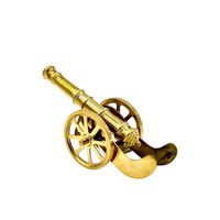 Canon en laiton artisanal de luxe de 10 pouces pour la décoration, matériau en laiton véritable, origine Thaïlande
