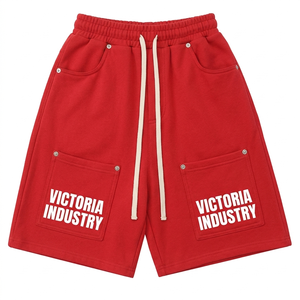 Shorts de algodón grueso para hombre, estilo vintage, desgastados por el sol, con bolsillo trasero, estilo streetwear. - Product Image 5
