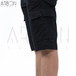 Shorts cargo en toile multi-poches noirs, entièrement personnalisables, fabriqués sur mesure, pour adultes, nouvelle collection 2026, produit tendance - Product Image 6