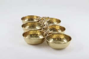 Bol à dattes en métal au fini élégant pour la présentation de dattes, de fruits secs et les décorations de table festives - Product Image 4