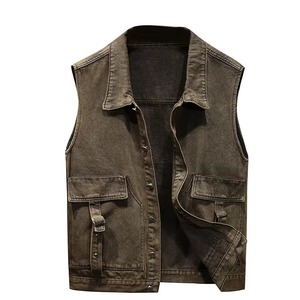 Best quality top trending latest <b>material</b> Men's <b>Denim</b> Vest comfortable anti pilling latest version breathable Men's <b>Denim</b> Vest - Product Image 4