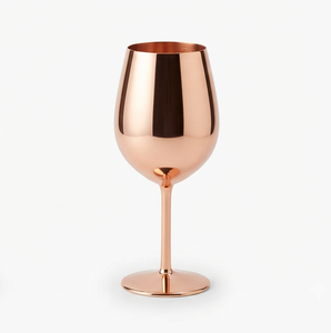 Verre à cocktail en cuivre, forme cloche, fait main, longue tige, gobelet en métal pour les occasions festives, verre à vin de table - Product Image 5